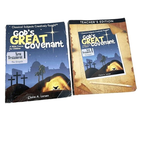 God's Great Covenant NEW Testament 1 Student Book & Teacher Guide Classical Acad - Picture 1 of 12